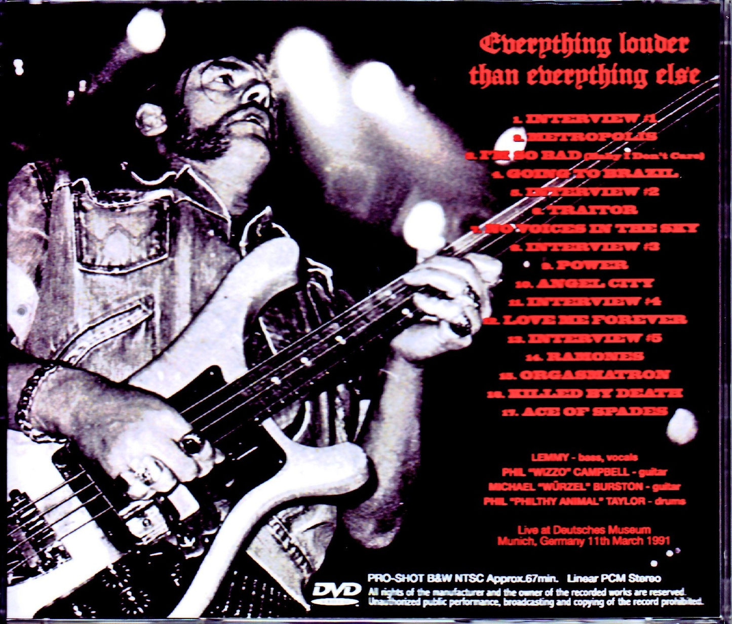 Motorhead/Germany 1991 Japanese Laser Disc Version