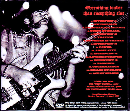 Motorhead/Germany 1991 Japanese Laser Disc Version