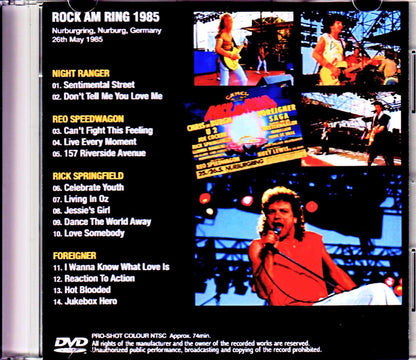 Various Artists Foreigner,Rick Springfield,REO Speedwagon,Night Ranger/Germany 1985 Best Quality