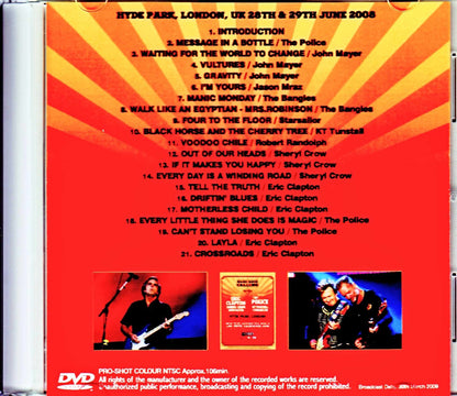 Various Artists Eric Clapton,Sting,John Mayer,Sheryl Crow,Bangles/London,UK 2008 Japanese Broadcast Version