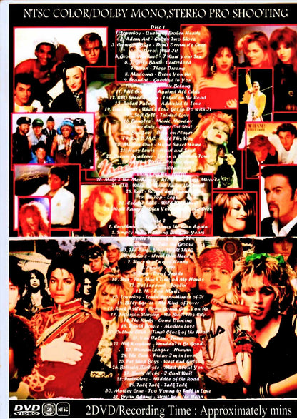 Various Artists David Bowie,Van Halen,Hall & Oates,Genesis,Bon Jovi,Robert Palmer/80's Video Collection Vol.3 & 4