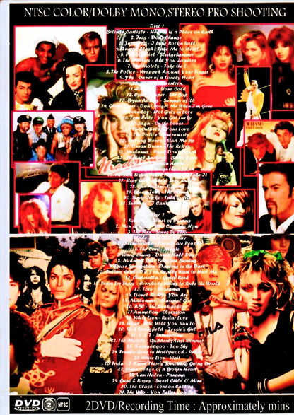 Various Artists Michael Jackson,Rolling Stones,Bryan Adams,ABC,Men at Work/80's Video Collection Vol.5 & 6