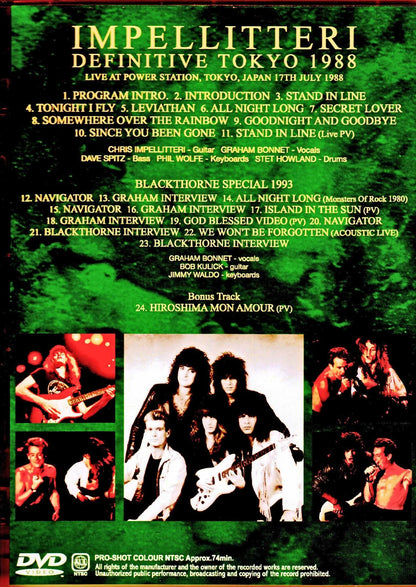 Impellitteri/Tokyo,Japan 1988 Upgrade & more