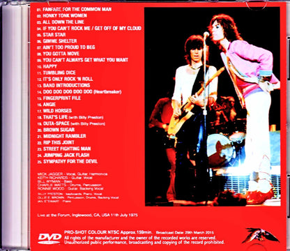 Rolling Stones/CA,USA 1975 Japanese Broadcast Edition