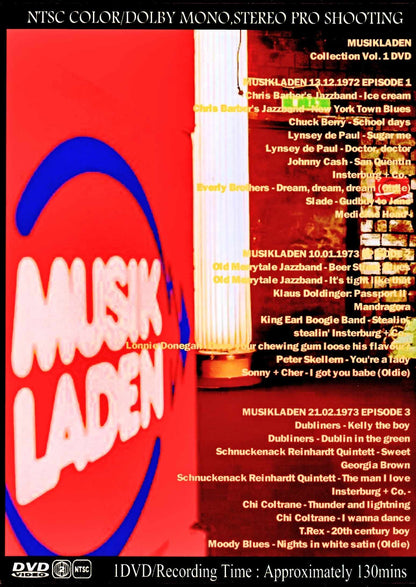 Various Artists Slade,T.Rex,Cguck Berry,Johnny Cash,Cher,Chi Coltrane/Musik Laden Video Collection Vol.1