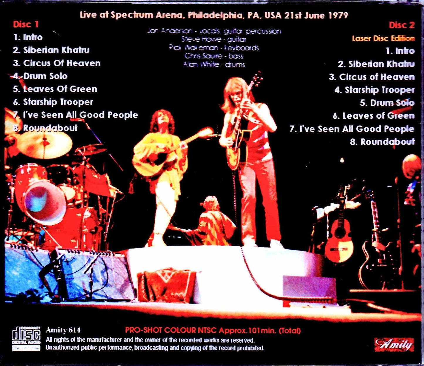 Yes/PA,USA 1979 2Diff Version