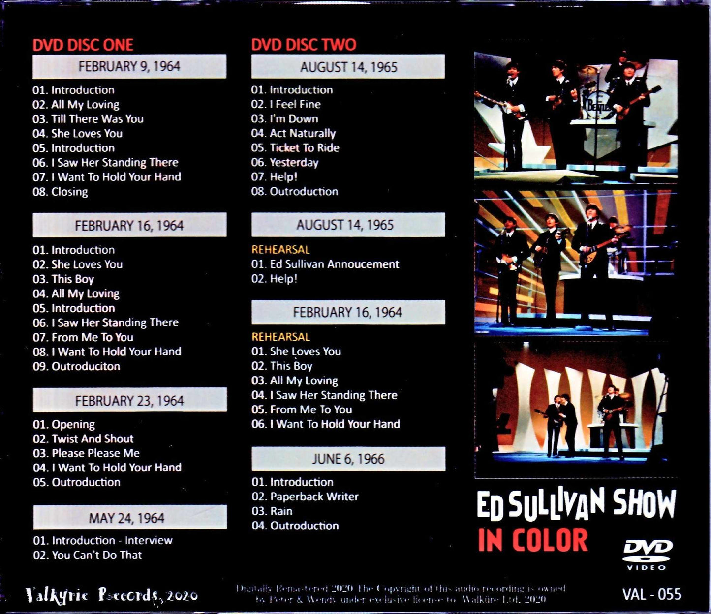 Beatles/ED Sullivan Show 1964 Color Edition