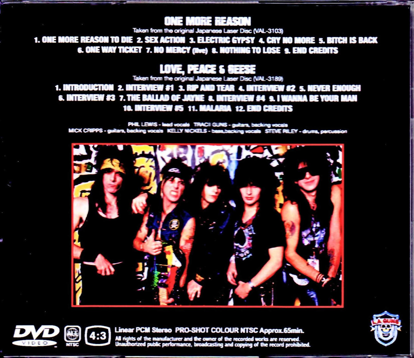 L.A. Guns/One more Reason & Love,Peace & Geese Japanese Laser Disc Edition