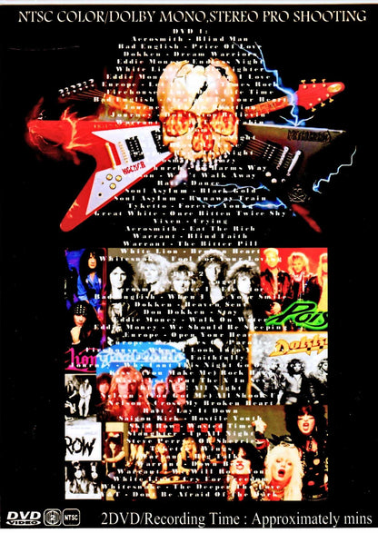 Various Artists Aerosmith,Firehouse,Journey,Skid Row,Europe,Tyketto,Dokken,Kiss/80's & 90's Hard Rock Video Collection Vol.1 & 2