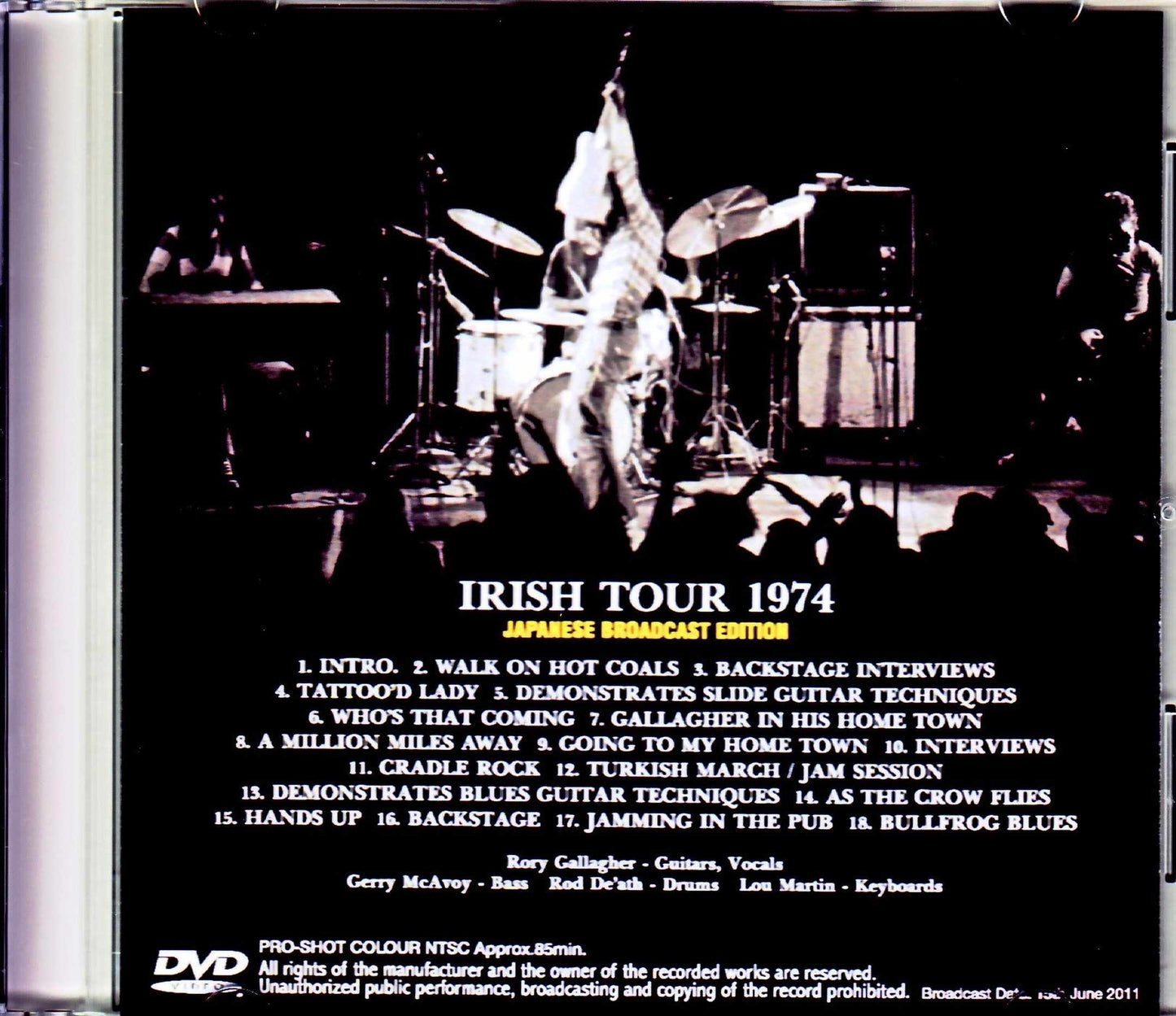 Rory Gallagher/The Film Documents Tour of Ireland in 1974 Japanese Broadcast Edition