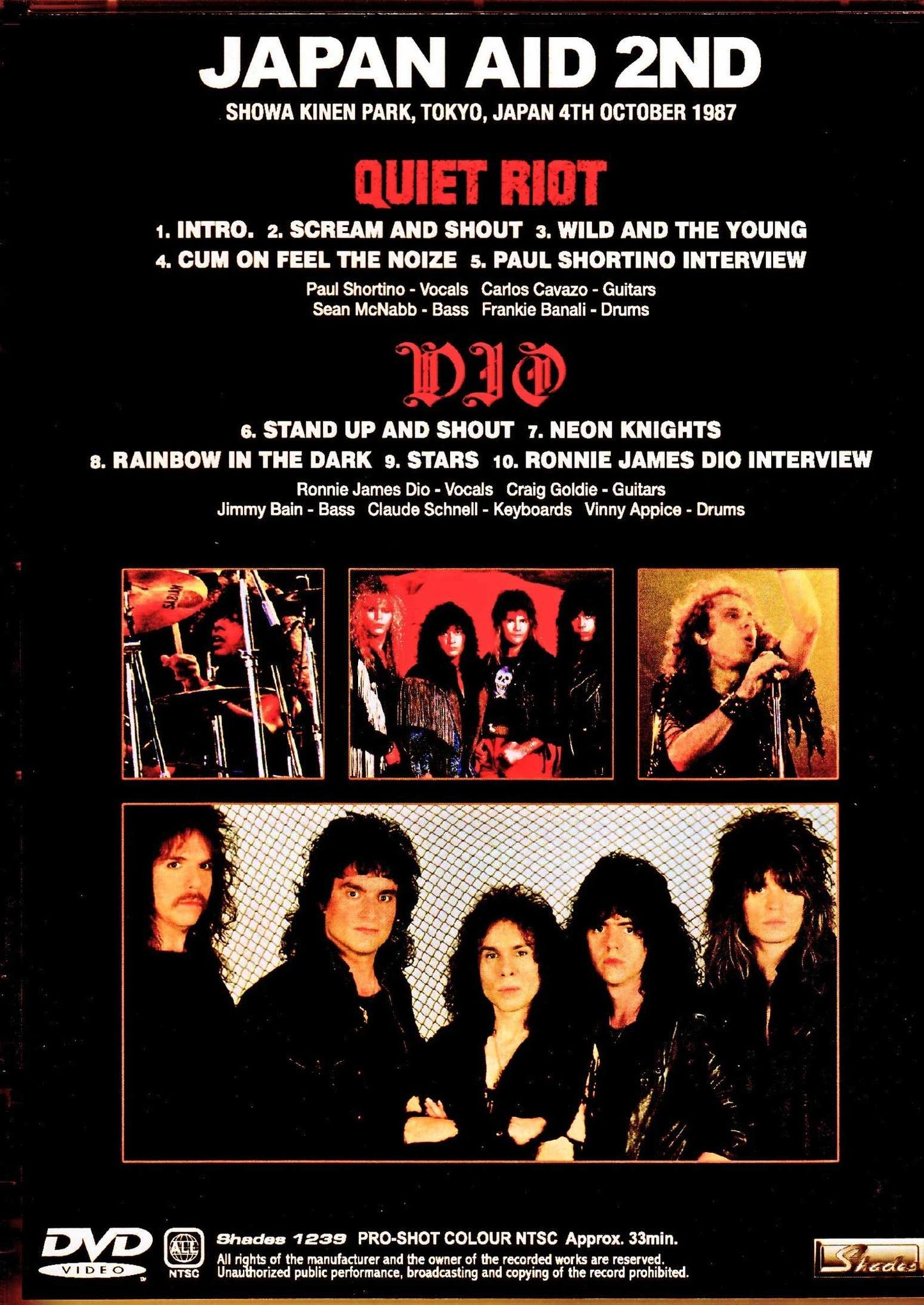 Dio, Quiet Riot/Japan Aid Tokyo Performance 1987 Upgrade