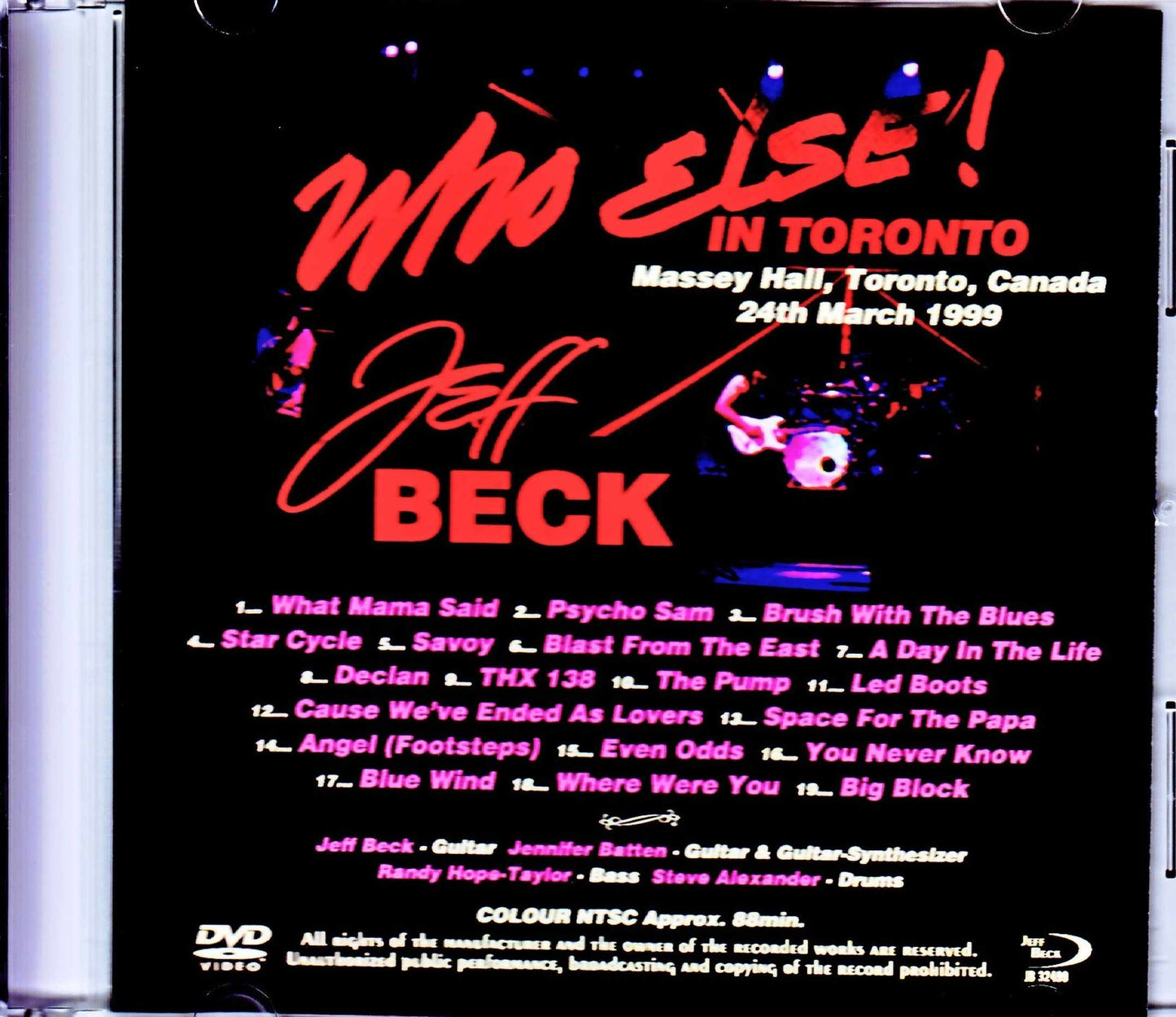 Jeff Beck/Canada 3.24.1999