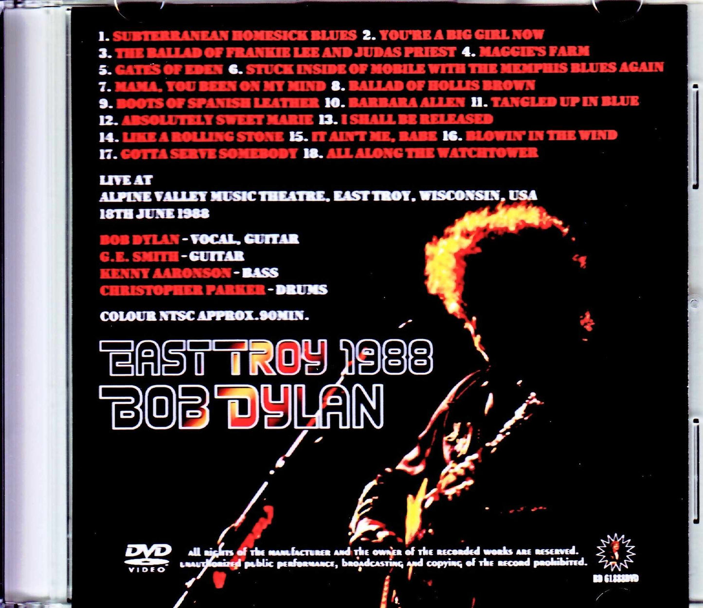 Bob Dylan/WI, USA 1988