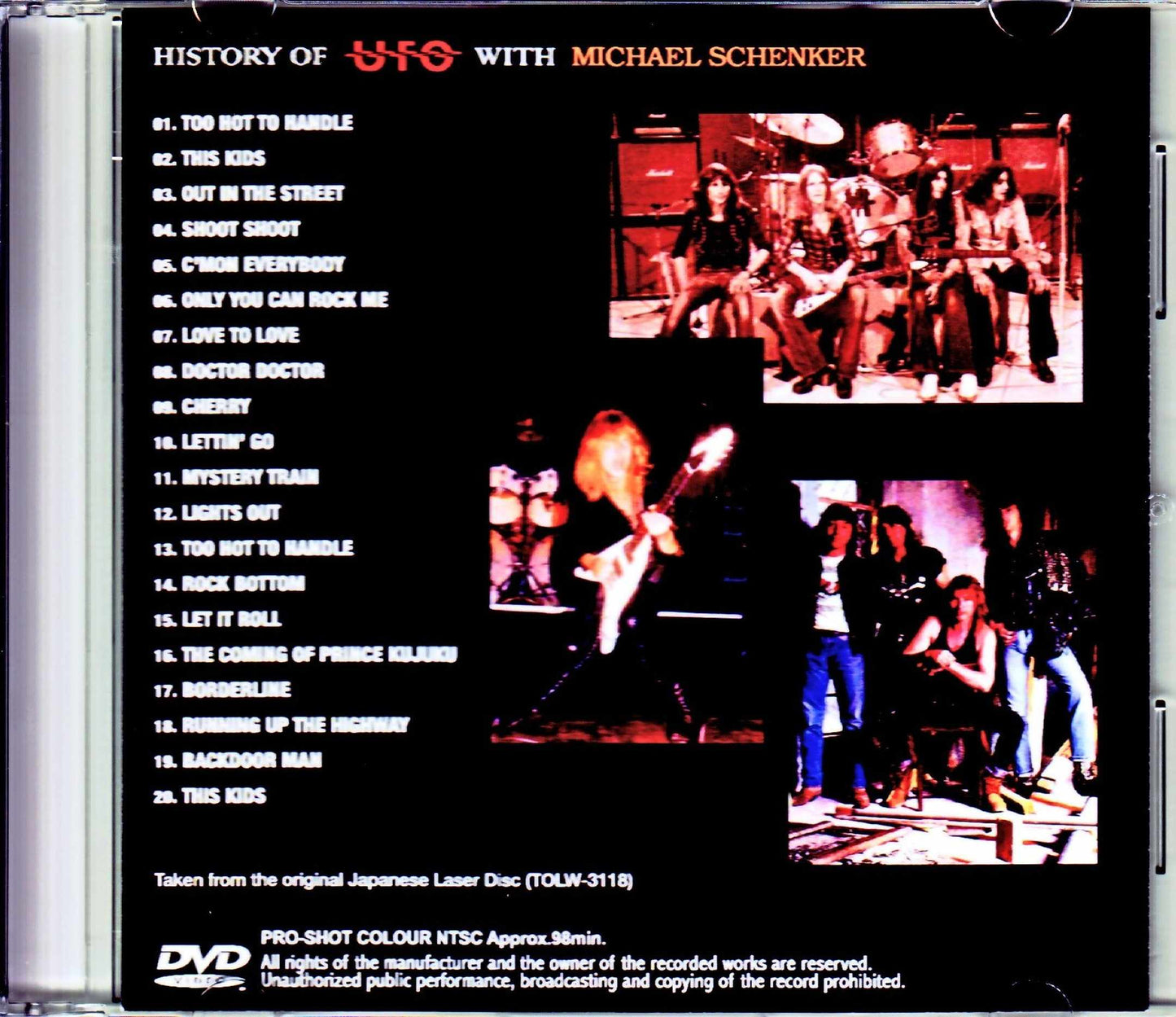 UFO,Michael Schenker/History of UFO History of UFO Japanese LD Edition