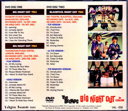 Beatles/Big Night Out! Color video version England,UK 1963 & 1964