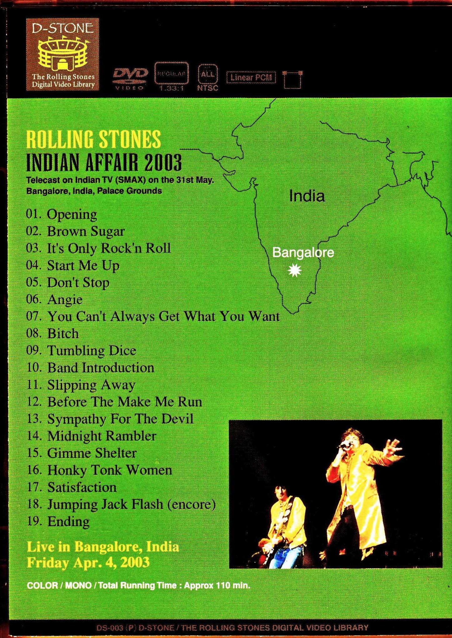 Rolling Stones/India 2003 performance hit by heavy rain