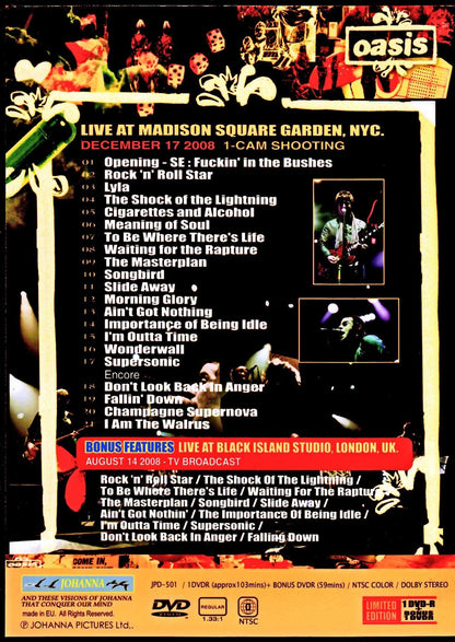 Oasis/Madison Square Garden Performance 2008 and more NY,USA 2008 & more