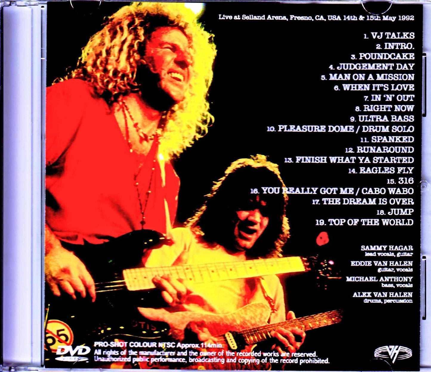 Van Halen/CA,USA 1992 2Days Japanese Broadcast Edition