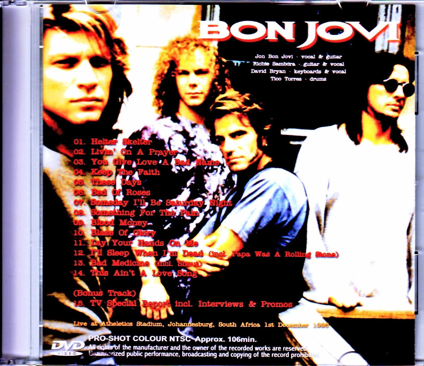 Bon Jovi/South Africa 1995 & more