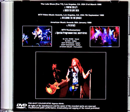 Guns N' Roses/TV performance collection On TV 1988-1989