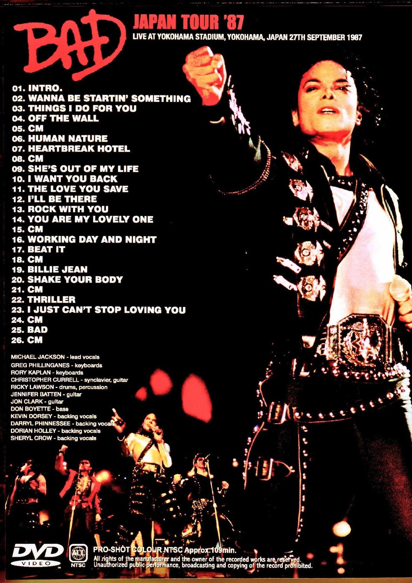 Michael Jackson/Yokohama Stadium Performance 1987 Kanagawa,Japan 1987 Upgrade