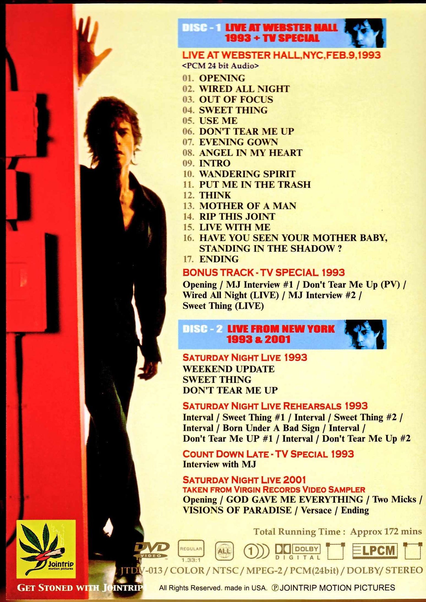 Mick Jagger/Solo Performance New York Live Collection 1993, etc.