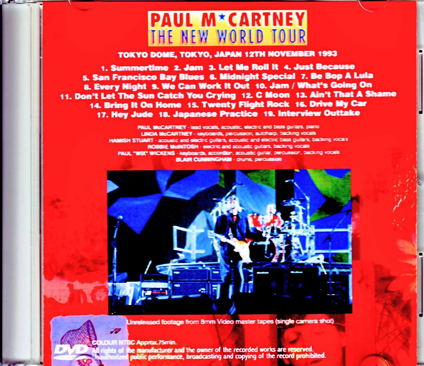 Paul McCartney/Tokyo Dome First Day Soundcheck Tokyo,Japan 11.12.1993 Soundcheck