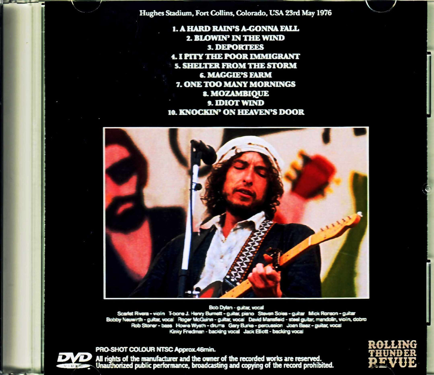 Bob Dylan/Hard Rain CO,USA 1976 Japanese TV Broadcast Edition