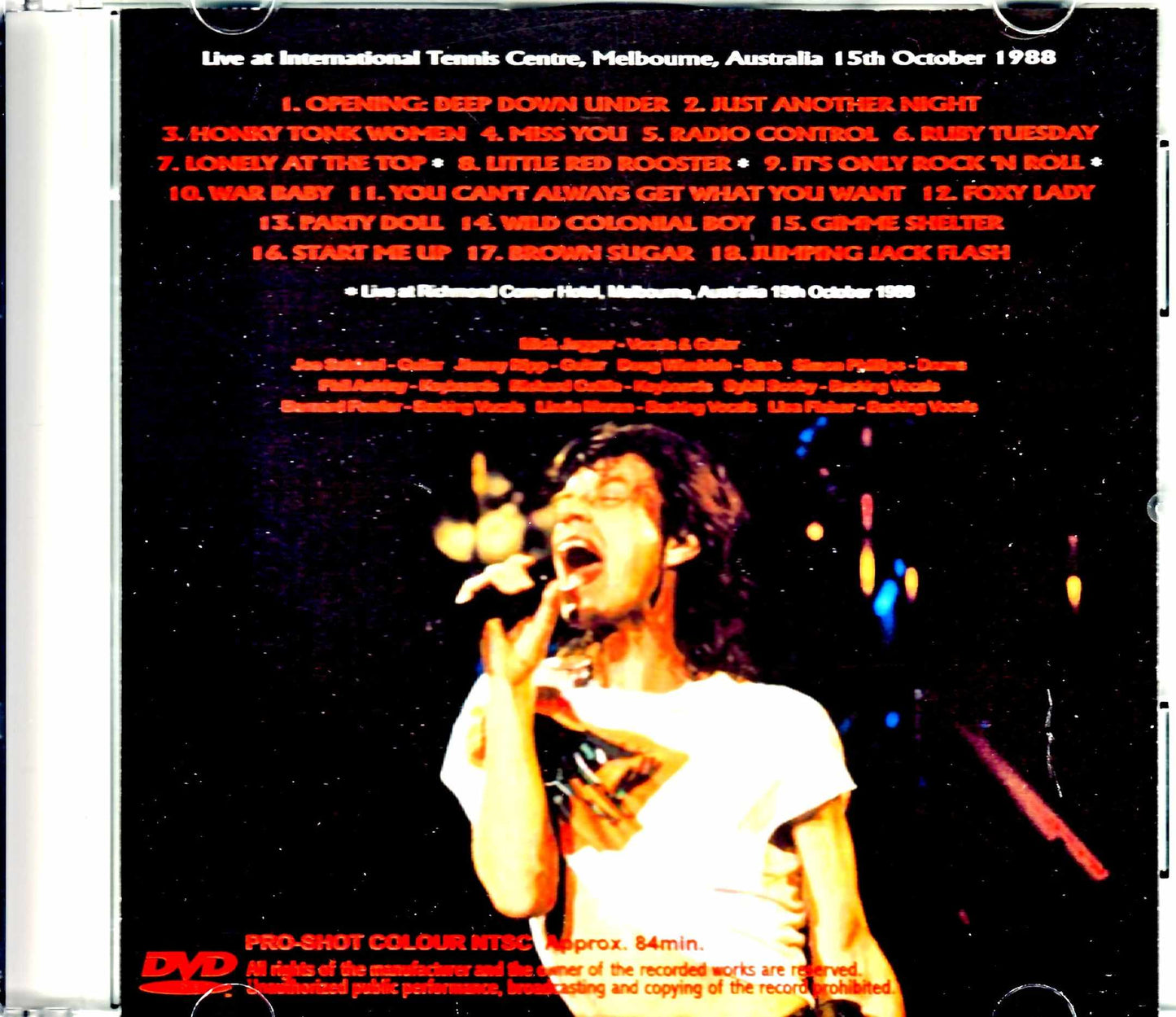 Mick Jagger/Australia 1988 TV Broadcast Edition