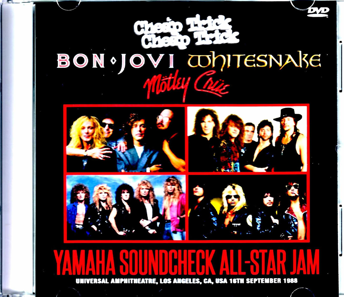 Bon Jovi, Whitesnake, Motley Crue, Cheap Trick/Miraculous collaboration CA, USA 1988 Soundcheck