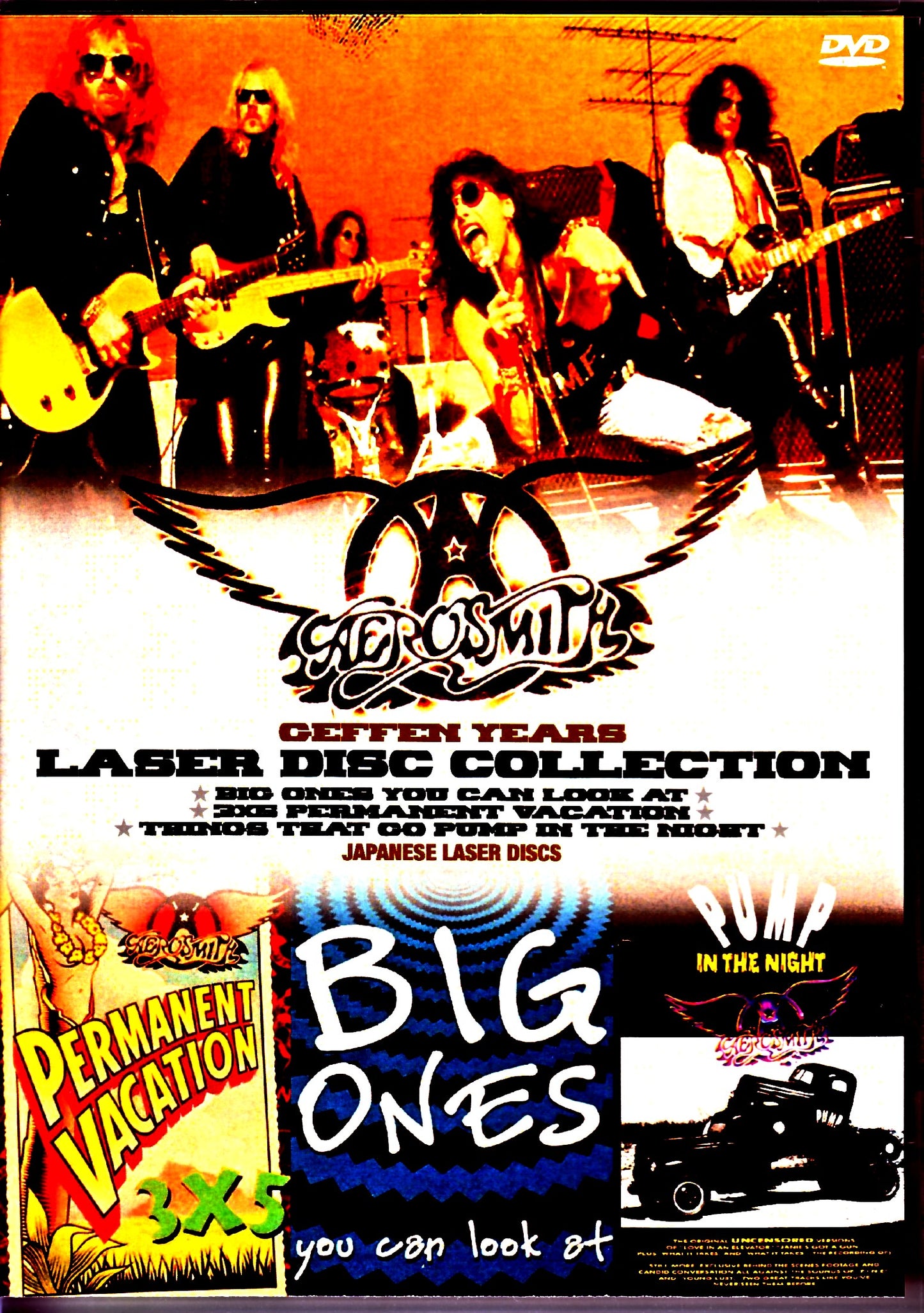 A collection of big hit clips from the Aerosmith/GEFFEN era Japanese Laser Disc Edition