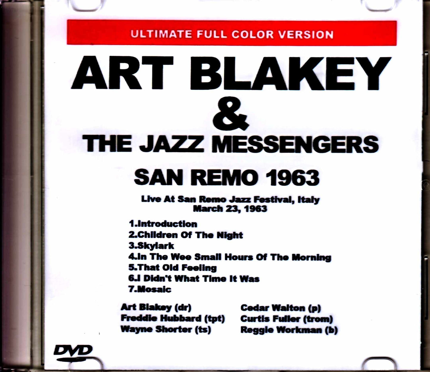 Art Blakey & the Jazz Messengers Wayne Shorter,Cedar Walton,Freddie Hubbard/Italy 1963 Full Color Version