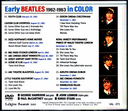 Beatles/Earning 1962 - 1963 Color version England,UK 1962-1963 in Color