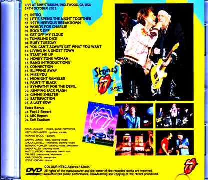 Rolling Stones/CA,USA 10.14.2021 Multi-Cam & more Jewel Version