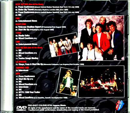 Rolling Stones/Various TV Programming broadcast in Japan 1989