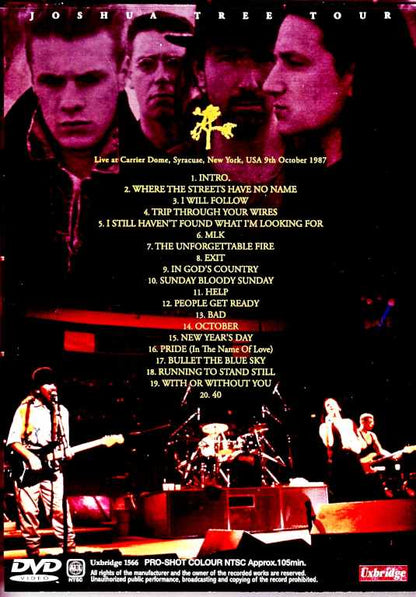 U2/NY,USA 1987