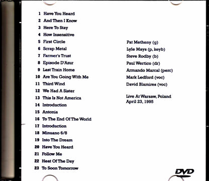 Pat Metheny Group Pat Metheny/Poland 1995 Digital Remastered Complete