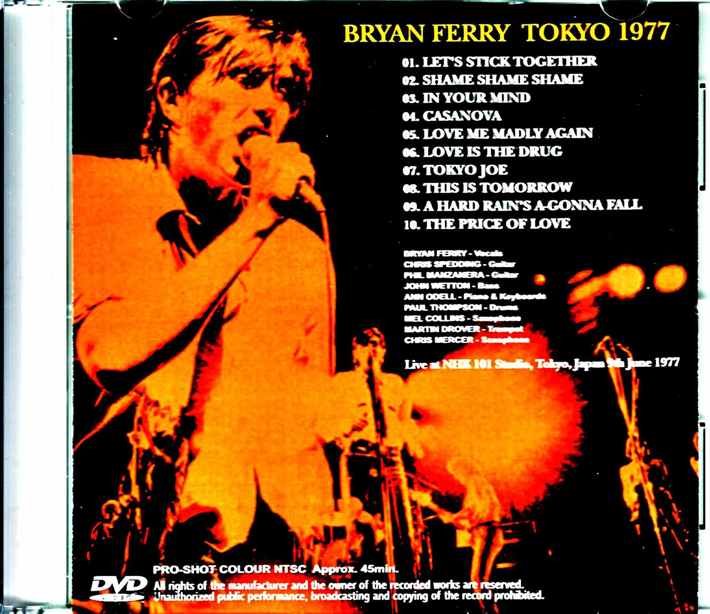 Bryan Ferry/Tokyo,Japan 1977