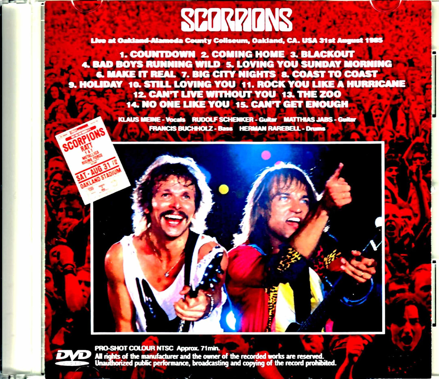 Scorpions/CA,USA 1985