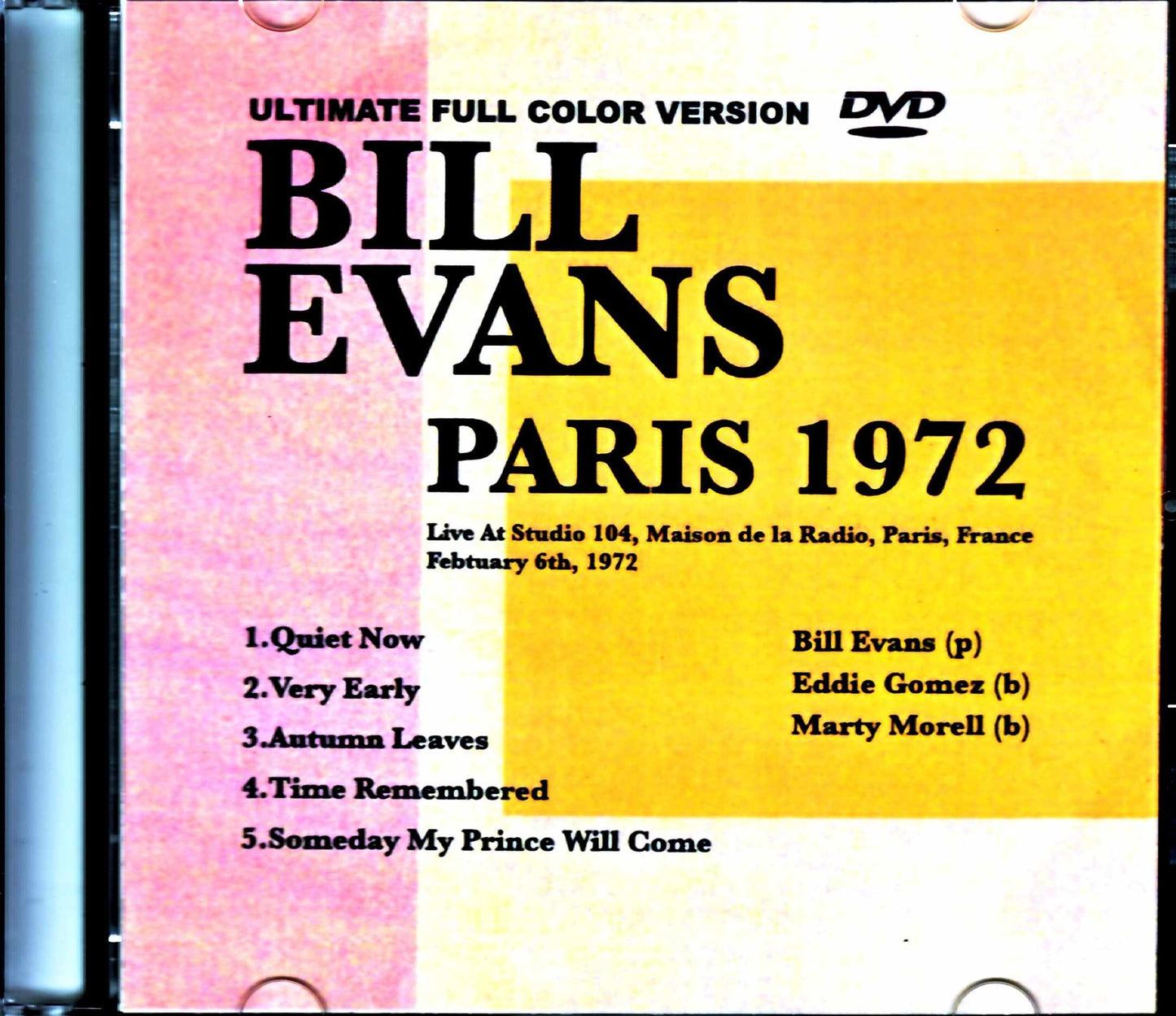 Bill Evans Bill Evans/France 1972 Fill Color Version