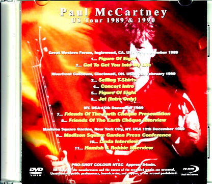 Paul McCartney/Video compilation from US Tour 1989 & 1990 PRO-SHOT