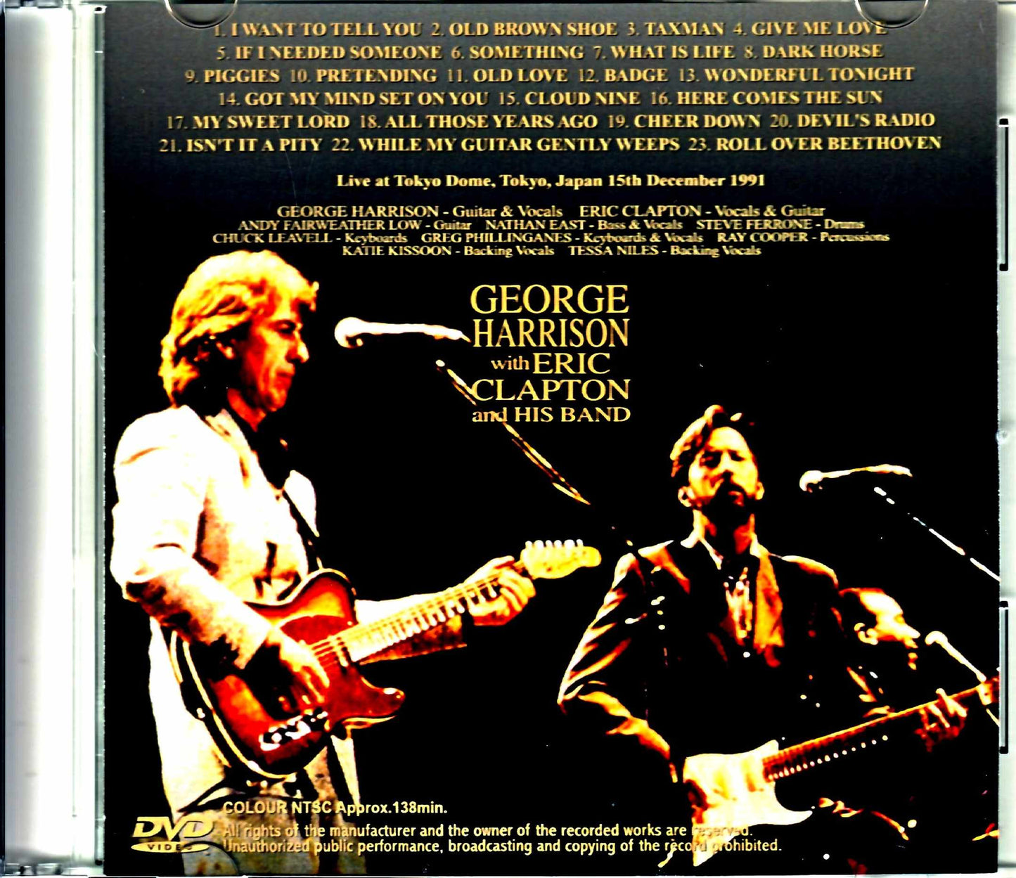 George Harrison Eric Clapton/Tokyo,Japan 12.15.1991