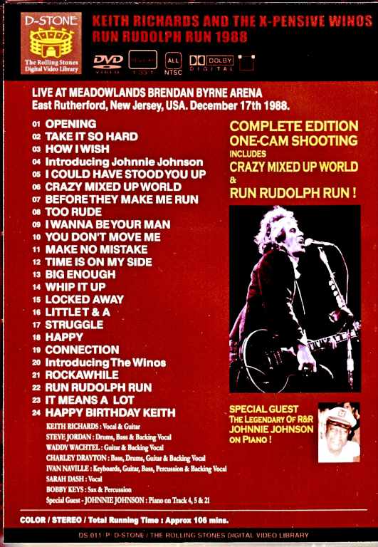 Keith Richards/NJ,USA 1988 Complete