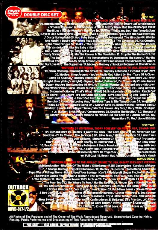 Various Artists Diana Ross, Stevie Wonder, Temptation, Smoky Robinson/Best of Motown Video Collection History of the Sound of Young America