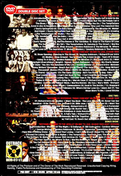 Various Artists Diana Ross, Stevie Wonder, Temptation, Smoky Robinson/Best of Motown Video Collection History of the Sound of Young America