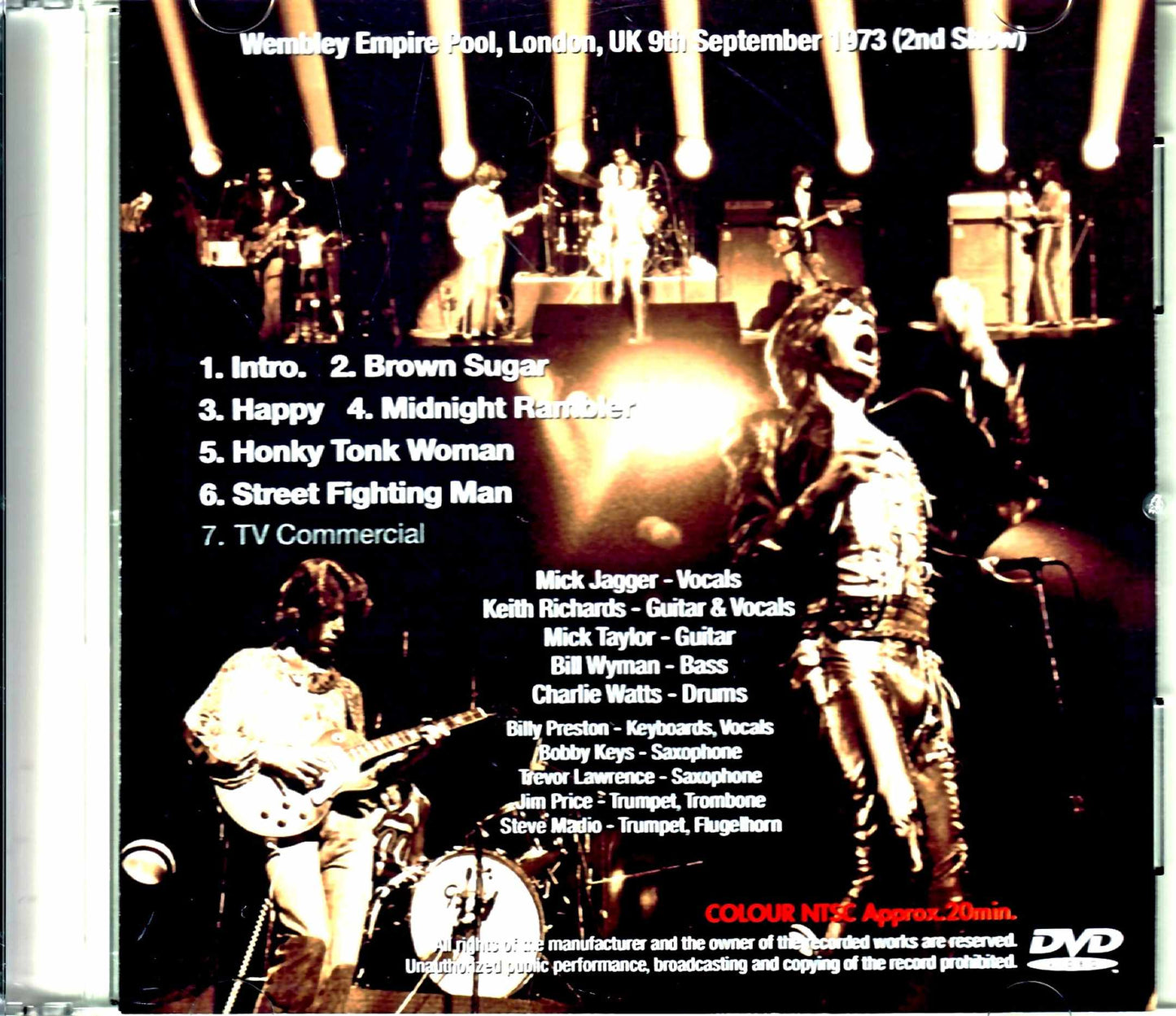 Rolling Stones/London,UK 9.9.1973 2nd Show 8mm Edition