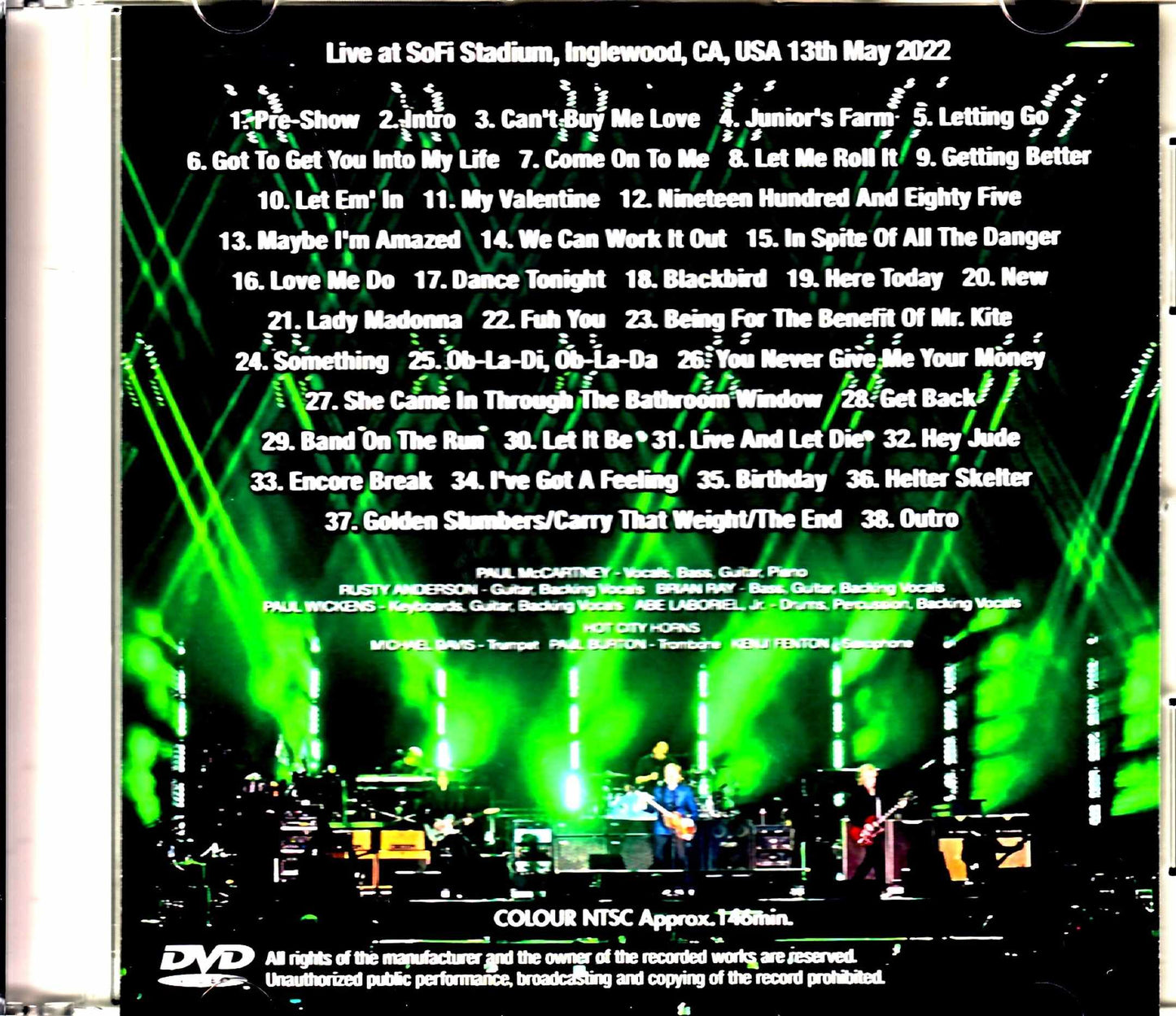 Paul McCartney/CA,USA 5.13.2022 Complete Jewel Version