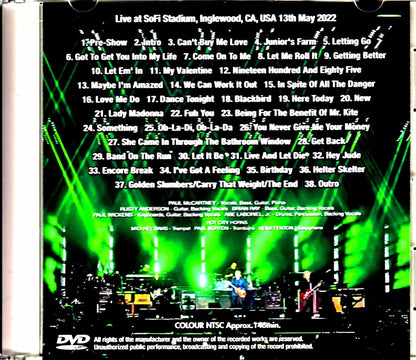 Paul McCartney/CA,USA 5.13.2022 Complete Jewel Version