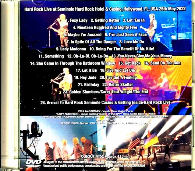 Paul McCartney/FL,USA 2022 Jewel Version