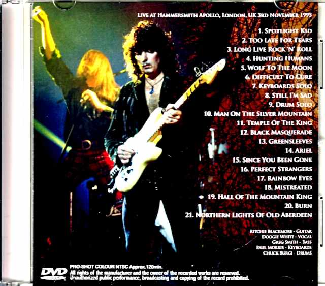 Ritchie Blackmore's Rainbow/London,UK 11.3.1995